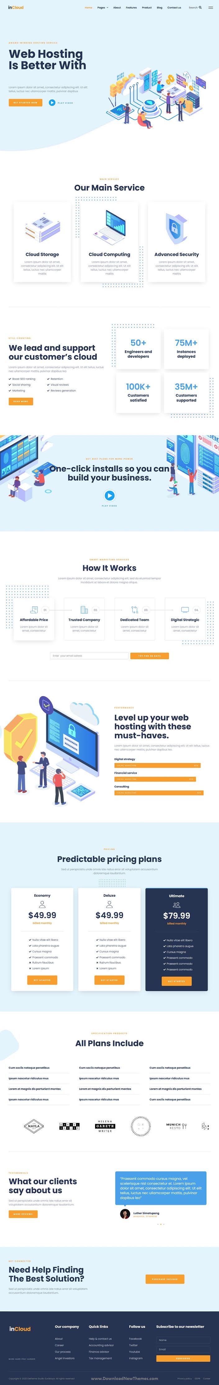 Web Hosting Elementor Template Kit