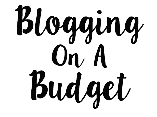 black text on a white background reading "blogging on a budget"