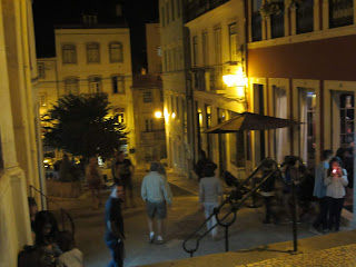 Coimbra Portugal calles vista nocturna