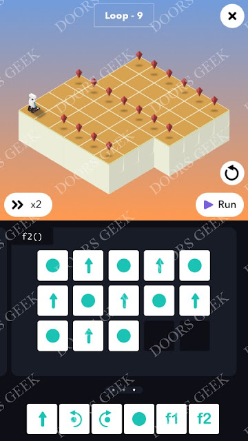 Coding Planets Loop Level 9 f2() Solution, Walkthrough, Cheats