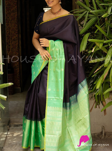 Kanchipuram Jute Finish Silk Sarees Online Shopping