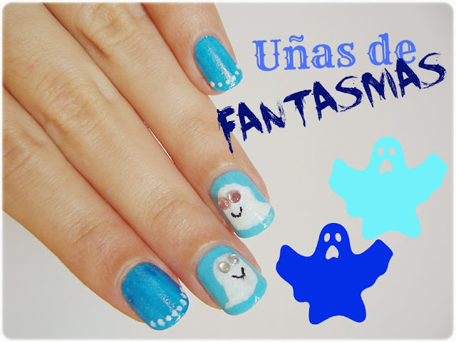 manicura manis de halloween uñas fantasmas infantil nail art nails ghosts