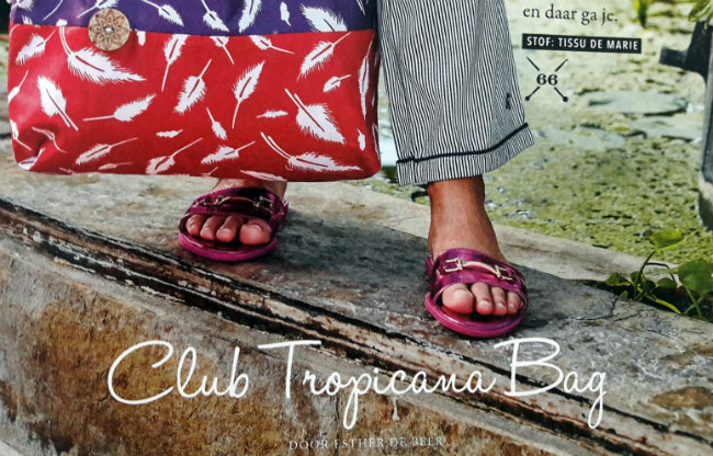 Yarn 3 bookazine, the tropical issue. Sewing pattern Club Tropicana Bag | Happy in Red