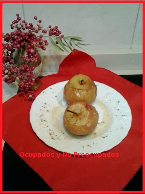 Plato manzanas al horno