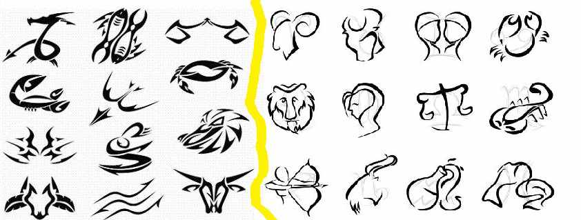 tribal zodiak tato dengan 12 tato zodiak china