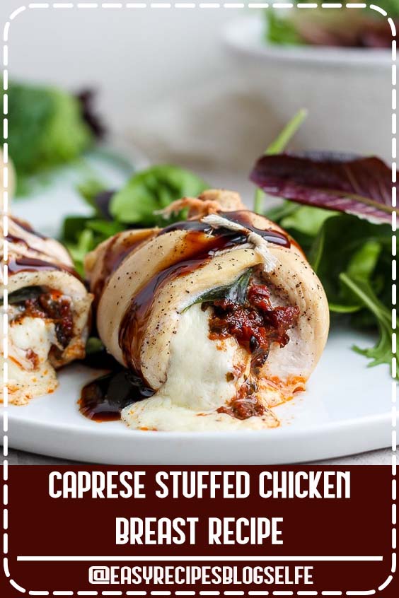 This Caprese Stuffed Chicken Breast Recipe is an easy, healthy dinner that will wow your dinner guests. With only a few ingredients and easy step-by-step instructions, you’ll have this delicious dinner ready in under 60 minutes. Enjoy #EasyRecipesBlogSelfe #easyrecipesdinner #healthy #easy #dinner