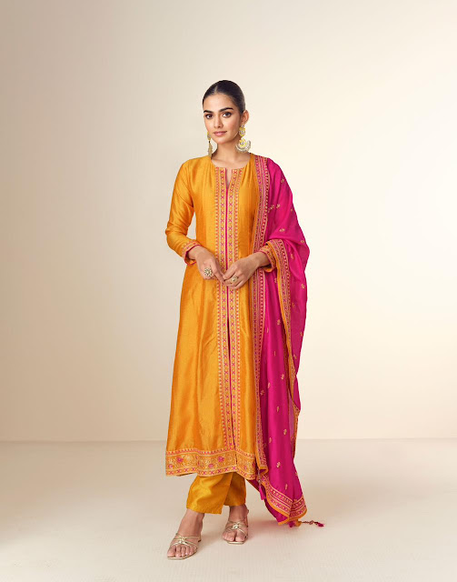 Aashirwad Azara Silk Designer Salwar Kameez Collection Exporter
