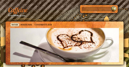 Caffeine Cup Magazine Blogger Template