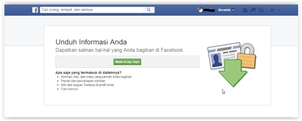 halaman mengunduh facebook