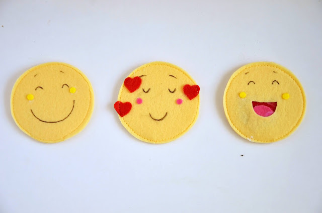 Feelings smileys Felt pieces Handmade by TomToy