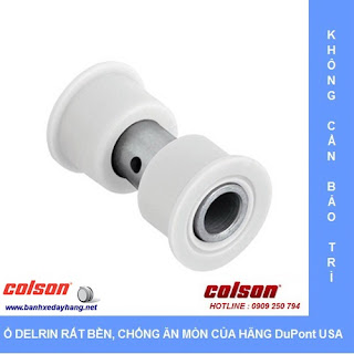 Bánh xe cao su 125x32mm càng inox 304 Colson không xoay | 2-5408-444 banhxedaycolson.com sử dụng ổ nhựa