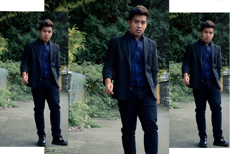 suit with jeans collage