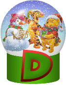 Abecedario Navideño Animado de Winnie the Pooh y Tiger.