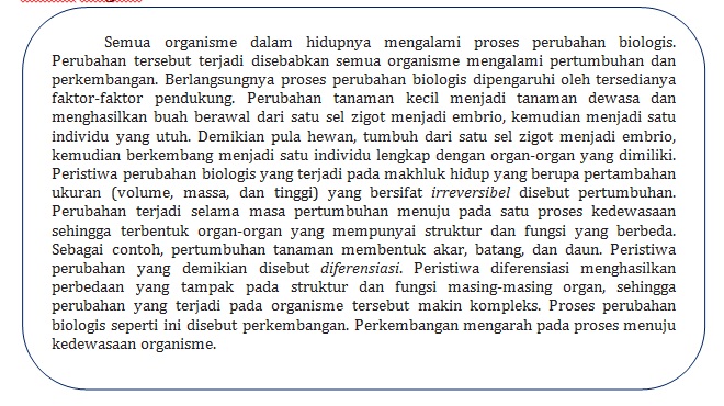 LEMBAR KERJA PESERTA DIDIK Pertumbuhan dan Perkembangan 