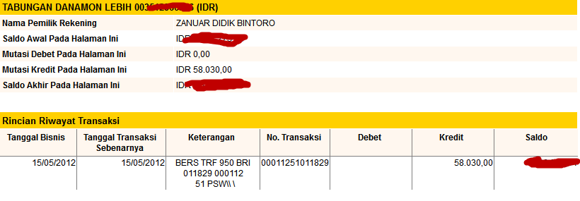 Bukti Pembayaran Digieclub.com (Pembayaran Kesepuluh)