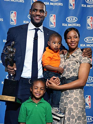 Lebron James with Family