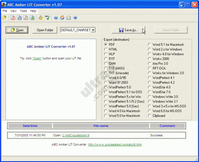 ABC Amber LIT Converter    (Freeware)