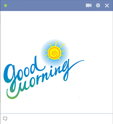 Good morning Facebook sticker