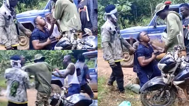 Video Of GH Police Officers Begging And Kneeling To Galamsey Boys Causes Stir Online.