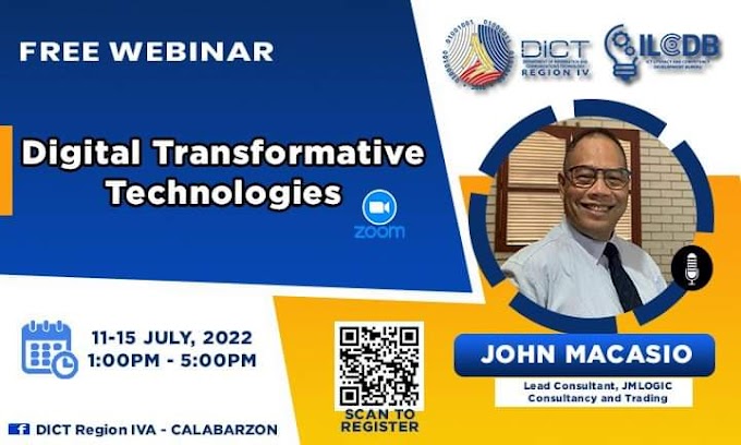 Digital Transformative Technologies free webinar series on July 11-15 with Digital Certificate | DICT | Register here