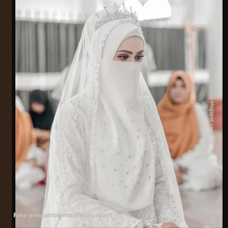 Foto pengantin muslimah syar i