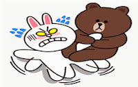 sticker line brown and cony