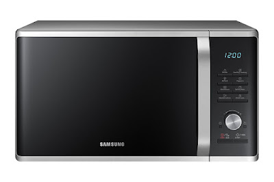 Samsung MS11K3000AS 1.1 cu. ft. Countertop Microwave Oven with Sensor and Ceramic Enamel Interior, Silver Sand