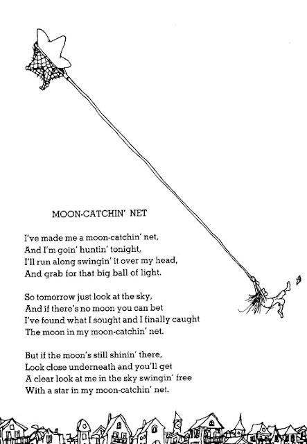 Shel Silverstein ~ Moon Catchin' Net www.thebrighterwriter.blogspot.com