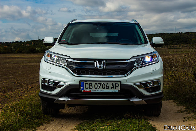 The 2015 Honda CR-V - headlights.