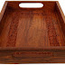 Vian Crafts'Man Elegant Wooden Hand Crafted Fruit Serving Tray For Dining Table