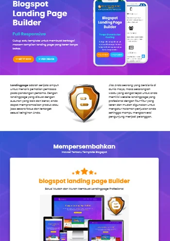 landing page blogspot