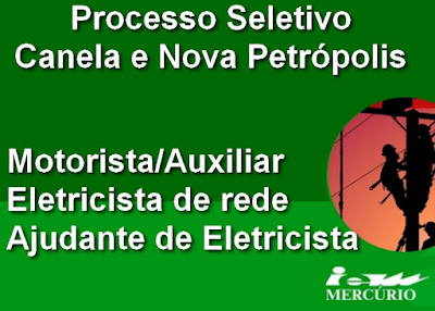 Instaladora Mercúrio abre vagas em Canela e Nova Petrópolis