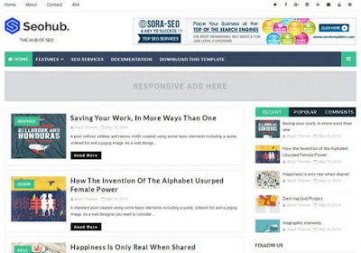 SeoHub premium Blogger Template Download Without Footer Credit