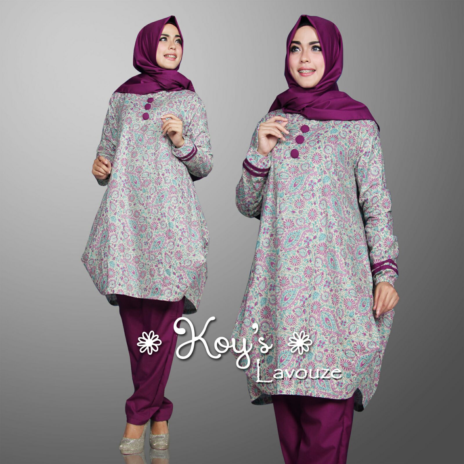 Gamis Muslim Terbaru Busana Muslim Terbaru Lavouze Set By Koys