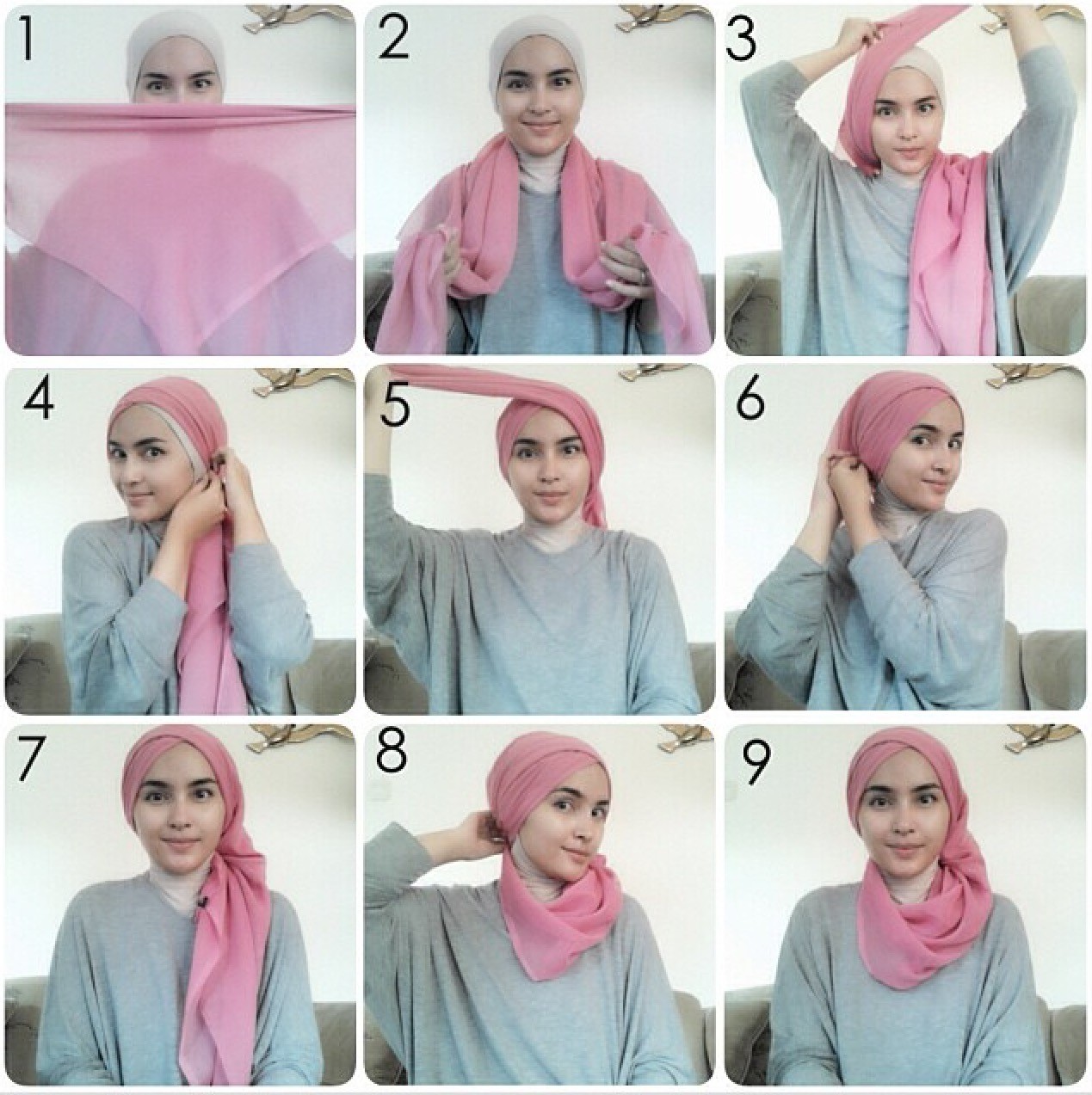 40 Model Tutorial Hijab Paris Casual Model Terbaru 2016 Paling