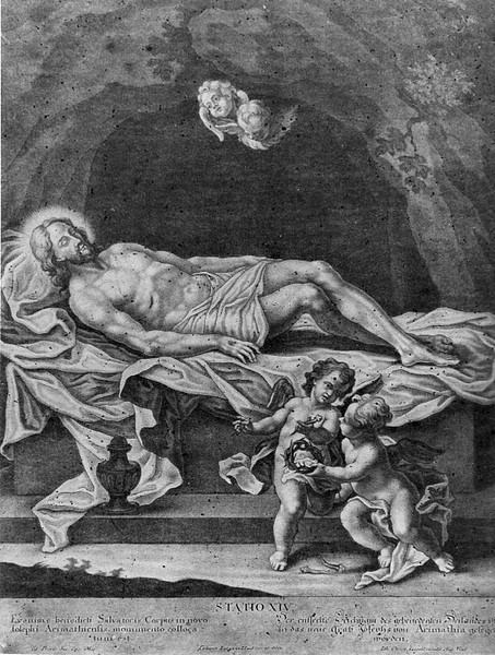 Via Crucis - Stazione XIV - Gesù deposto nel sepolcro - Prima metà del XVIII secolo - Johann Lorenz Haid
