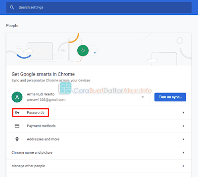 cara melihat sandi gmail kita sendiri yang tersimpan