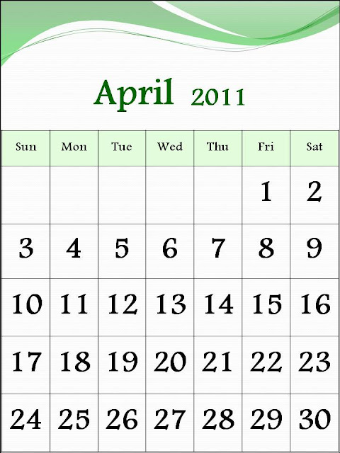 free april 2011 calendar template. 2011 calendar template april.