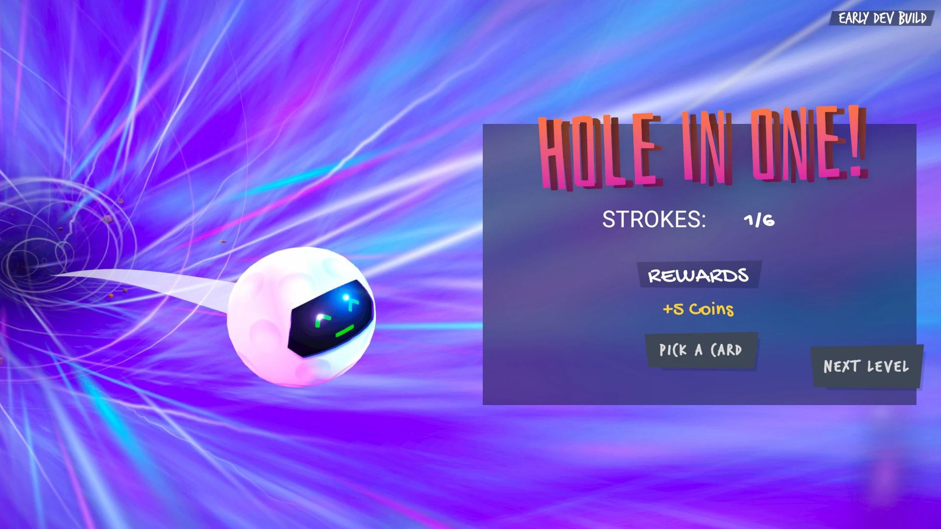Loading screen after getting a hole in one