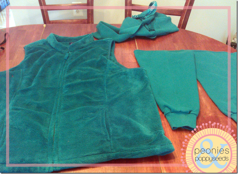 DIY Perry the Platypus - cut up the sweaters
