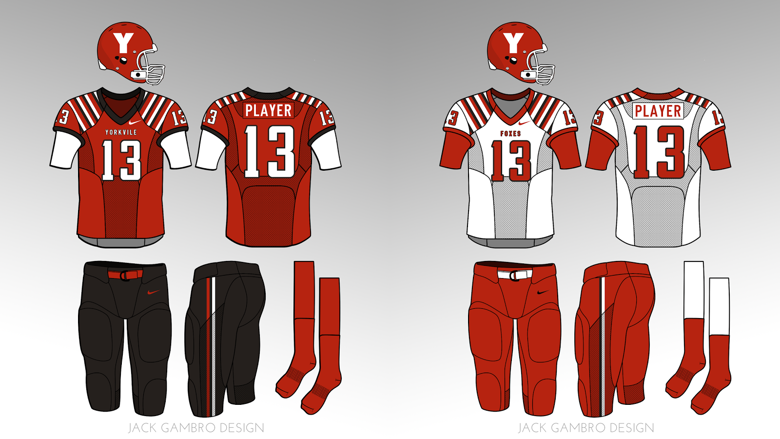 Yorkville High School Football Uniform Concept