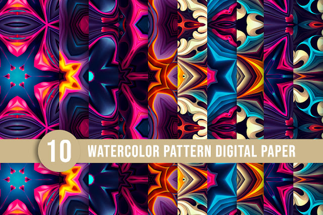 Geometric flower pattern collection free download