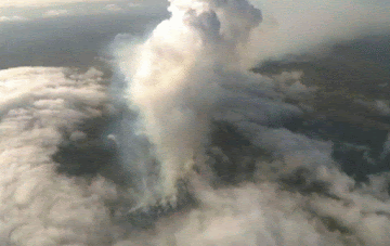 éruption du volcan mont Litli Hrutur en Islande
