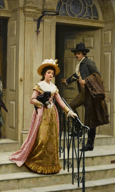 Edmund Blair Leighton,genre painting,lady