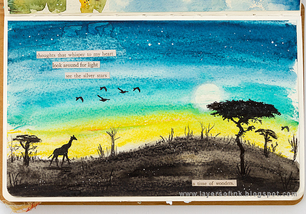 Layers of ink - African Night Watercolor Tutorial by Anna-Karin Evaldsson