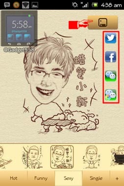 Aplikasi edit foto karikatur lucu MomentCam