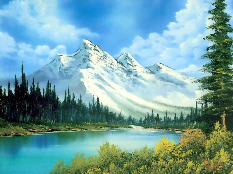 Top Konsep Lukisan Gunung, Lukisan Pohon