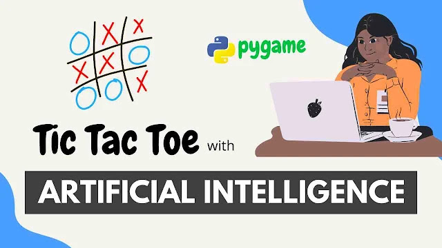 tic tac toe game in python using artificial intelligence. The logic of this game is built using the minimax algorithm.