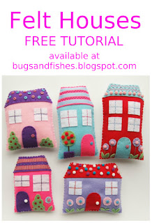 Felt houses sewing tutorial