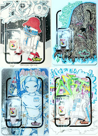 Vintage Art-Too Black Book Edition Artist Series Bootleg Star Wars Carded Action Figures - James Ford, Joseph Goral, Manny Tang & Ryan Lape